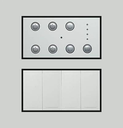 Smarteefi 5 Port Modular WiFi Smart Switch Board (4 Switch Control + 1 Fan Speed Control), Customizable with add-on modules, Compatible with Alexa (Size: 8M-Square (154mmx160mmx40mm))