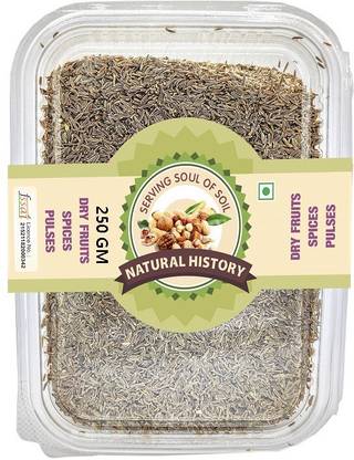 natural history Brand - Shah Jeera (Shah Cumin Seeds) -250 Gm (Pack of 1)