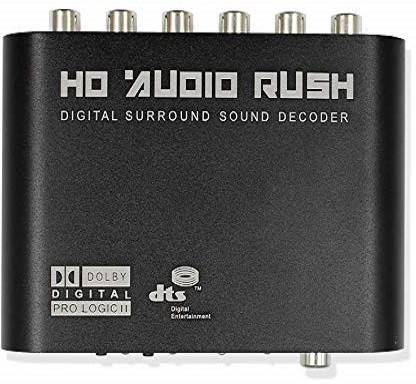 techut 5.1 ch Audio Rush Digital Sound audio Decoder Converter-Optimistic SPDIF/Coax Dolby AC3 DTS stereo (R/L) om 5.1CH Ana-loge Audio Media Streaming Device