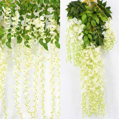 well art gallery White Westeria Artificial Flower