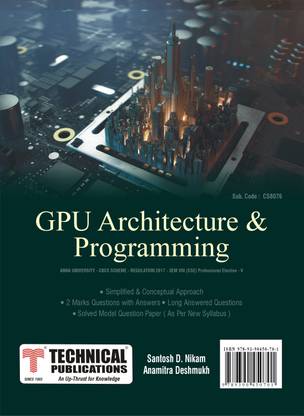 GPU Architecture and Programming for BE Anna University R17 CBCS (VIII-CSE/Prof. Elec.-V- CS8076)