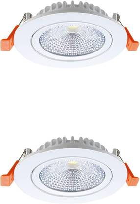 BAJAJ 9-Watt Ivora LED Cob Down Light (Cool Day Light, Pack of 2) Recessed Ceiling Lamp