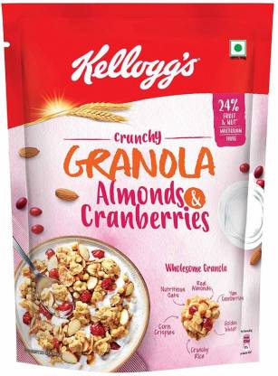 Kellogg's Crunchy Granola Breakfast Cereal - Almonds & Cranberries Pouch