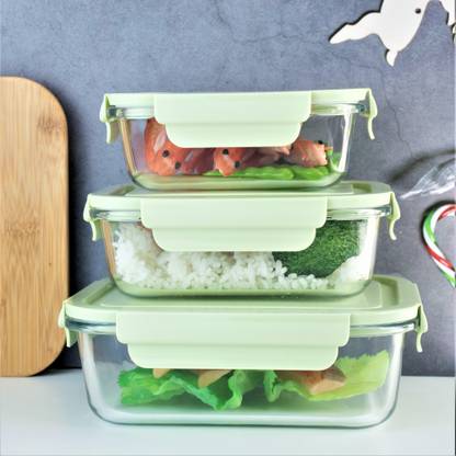 tyche enterprise Glass Fridge Container  - 1000 ml, 750 ml, 500 ml