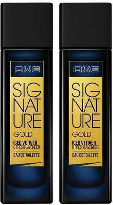 AXE Signature Gold Iced Vetiver And Fresh Lavender Perfume, 80Ml(Pack Of 2) Body Spray  -  For Men