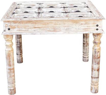 o my furniture Solid Wood 4 Seater Dining Table