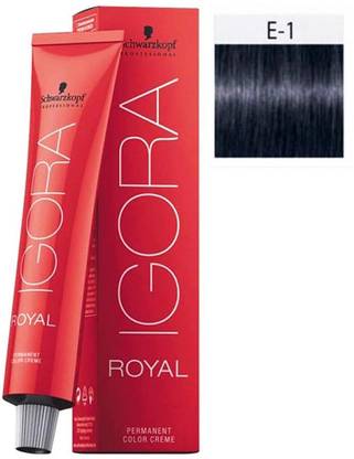 Schwarzkopf Professional Igora Royal Permanent Hair Colour CREAME - E-1 Cendre Extract- 60ml , Cendre Extract
