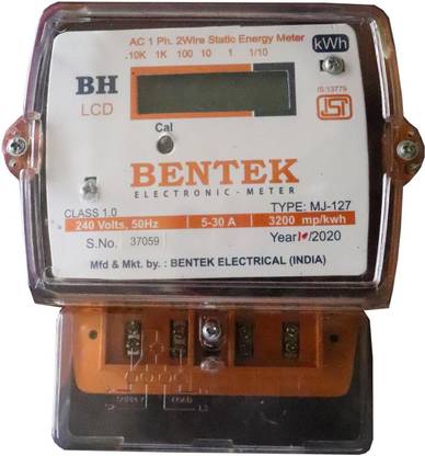 bentek Digital Display Electrical Meter Metal Electrical Box