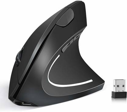 microware Upgraded Vertical Wireless 2.4G Optical Ergonomic Mouse-Reduce Wrist Pain, 6 Buttons 4 Adjustable DPI 1000/1600/2000/2400 Levels, Better Performance for PC, Desktop, Laptop Wireless Optical  Gaming Mouse
