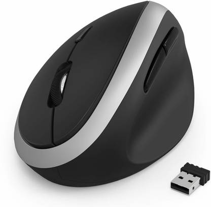 Jelly Comb Wireless Vertical Mouse, Wireless Mouse 2.4G High Precision Ergonomic Optical Mice 【 for Small Hands 】 (Black and Silver) Wireless Optical  Gaming Mouse  with Bluetooth