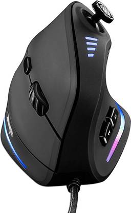 TRELC Gaming Mouse with 5 D Rocker, Ergonomic Mouse with 10000 DPI/11 Programmable Buttons, RGB Vertical Gaming Mice Wired Wired Ambidextrous Optical  Gaming Mouse  with Bluetooth