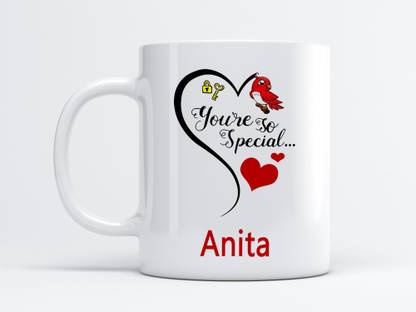 MM9E You Are So Special "Anita" Printed Coffee , I Love You "Anita" , Gift For Friends , Lovers , Valentine's day , Anniversary Gift , Happy Birthday Gift , Rakhi , Rakshabandhan , Sister , Wife , Daughter , Women Day Gift Ceramic Coffee Mug