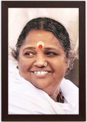 Braj Art Gallery Mata Amritanandamayi Amma Photo Frame Digital Reprint 19.5 inch x 13.5 inch Painting