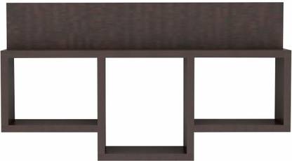 MANGO BLOSSOM Nesting Rectangle Wall Shelves | Wall Mount Shelf (Semi Gloss Finish, Dark Brown) 3 Rectangular compartments , Set of 1 Wooden Wall Shelf