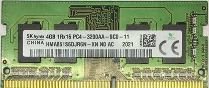 Hynix DDR4 1RX16 3200AA DDR4 4 GB (Single Channel) Laptop (HMA851S6DJR6N-XN)