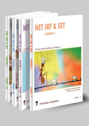 NET JRF & SET Paper 1| Set Of 4 Books | Second Edition | 2021 | By Professor Academy
