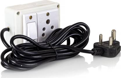 HI-PLASST white Board(1+1) 1 Switch 1 Socket Multipurpose with 4 yard coard 1  Socket Extension Boards