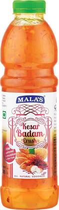 MALAS Fruit Crush Syrup for Cake , Badam Kesar ( 750ml , Pack of 1 )