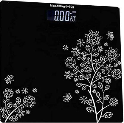 ESCALA Personal Fitness Tracker Digital LCD Automatic Weighting Machine Black Portable Flat Scale Fitness Tracker Health Standard Every Day Home Use Personal Black Scale Automatic Equipped With A High Precision Strainguage Sensored Weighting Machine Flat & Hard Glass Surface Scale Weighing Scale For Men & Women Weighing Scale