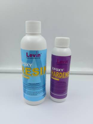 Levin Epoxy Resin and Hardener Crystal Resin Kit - Art Resin Epoxy 2 Part Epoxy Art Resin and Epoxy Hardener - Clear Casting Resin Jewelry(Epoxy Resin-150ml)(Epoxy Hardener-50ml)