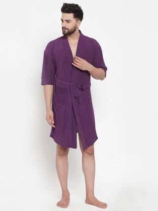 Flipkart SmartBuy Purple 4 Free Size Bath Robe