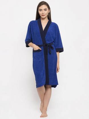Flipkart SmartBuy Blue 2 Free Size Bath Robe