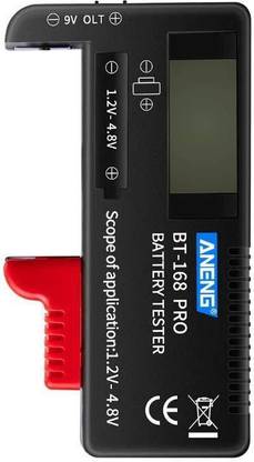 amiciSense Digital battery Tester BT-168 Pro Voltage Indicator for 1.2V-4.8V AA AAA C D 9V 3V 18650 16340 14500 Lithium Battery Digital Battery Tester