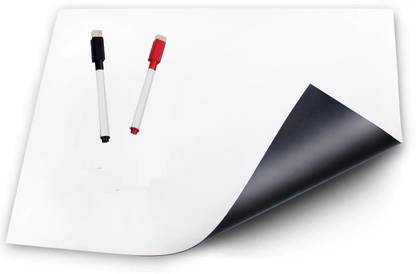 DEZIINE A4 Marker Message Board Magnetic Fridge Soft Whiteboard Home Office Memo with 2 Marker Pen Set of (1) White board