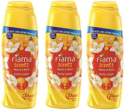 FIAMA Scents Mimosa & Neroli Body Wash 100ML With Loofah 3Pcs