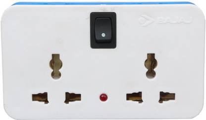 BAJAJ 4 Way Multiplug 6A 11004 Three Pin Plug