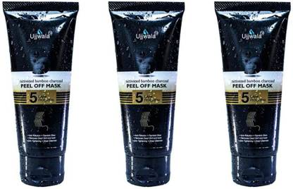 Ujjwala Natural And Pure Activated Bamboo Charcoal Peel Of Mask Combo Of 3 (50 GM Each)