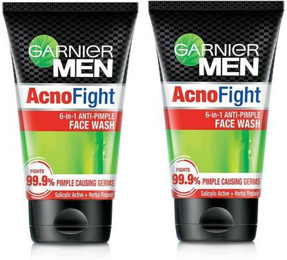 GARNIER Acno Fight Anti-Pimple Face wash 2X100g Face Wash
