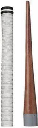 Dinetic Pair of 1 Cricket Bat White grip (XR) + 1 wooden cone (gripper) Ultra Tacky