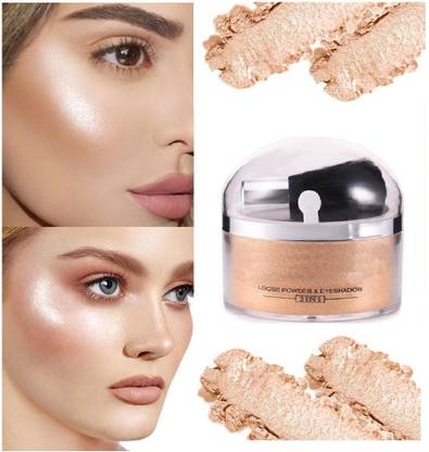 THTC professional face shiny golden loose powder highlighter with brush Highlighter