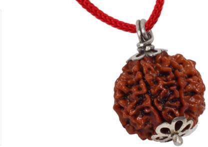 RSPSHAKTI 4 Mukhi and Nepal Rudraksha Rudrakash 5dhatu Silver Coated Pendant for unisex Silver Wood Locket