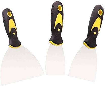 DARIT 3-PCS Putty Knife Set, Putty Knives, Metal Scrapers, Putty Scrapers for Drywall, Putty, Decals, Wallpaper, Baking, Patching and Painting Flexible Putty Knife