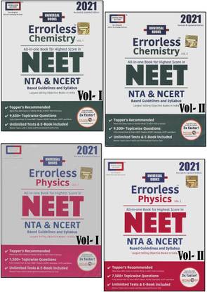 Universal Self Scorer Errorless Physics And Chemistry (Vol-1+2) (4-Pic Set) (2-Books Combo Set )