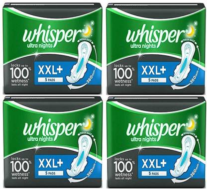 Whisper Ultra Nights XXL + Wings - 5+5+5+5 Pads Sanitary Pad
