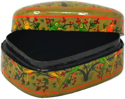 Armaan Amaara Hand Painted Wooden Zambo Box Birds Painted Jewellery And Makeup Vanity Box
