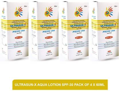 Ultrasun Sunscreen - SPF 50 X Aqua Lotion SPF 30+ | Sunban Sunscreen | Micronised - Ultimate Sunscreen (Pack of 4)60ml