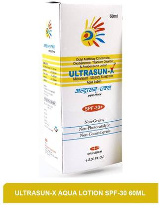 Ultrasun Sunscreen - SPF 50 X Aqua Lotion SPF 30+ | Best Sunscreen Lotion 60ml