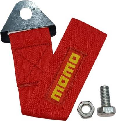 SELVIKE Universal Car Auto Racing Sports Style Tow/Towing Hole Strap Hook Show Belt For Front/Rear Bumper High Strength Trailer Short Loop Set Kit RED 0.2 m Towing Cable