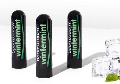 booming Aromatherapy Nasal Inhaler by BoomBoom | Enhances Breathing + Boosts Focus | Breathe Vapor Stick Provides Fresh Cooling Sensation | Made with Essential Oils + Menthol (wintermint flavor) Vaporizer