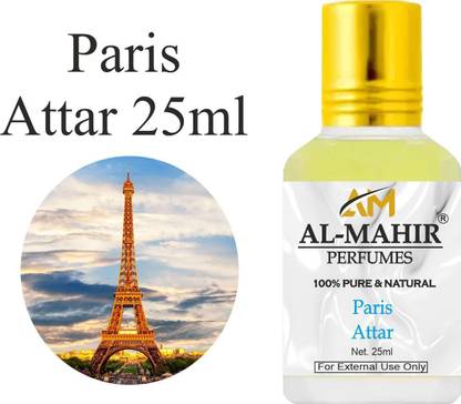 Al-Mahir Paris Attar 25ml For Unisex - Pure Natural (Non-Alcoholic) Floral Attar Floral Attar