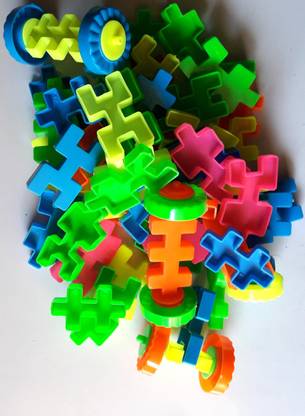 The Mechanic Interlocking building blocks 80 Pcs including wheels