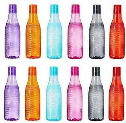 MEMOXY WB_12 1000 ml Water Bottles (Set of 12, Multicolor) 1199 ml Bottle