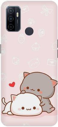 URCHIN Back Cover for Oppo A53 cute cat, cartoon, love cats, funny, sweet, love,
