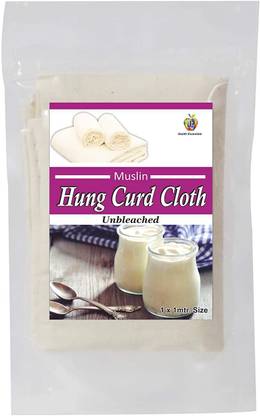 Jioo Organics Unbleached Hung Curd Cloth for Making Dahi Strainer