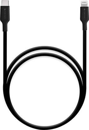 ZEBRONICS Lightning Cable 1 m ZEB-CL1000M 3A MFI Type-C to Lightning Cable, Certified, Made for Supports Type-C PD Adapters, 1 Meter (Black)