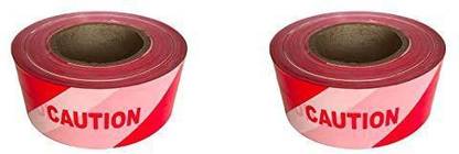 DARIT Safety Warning Tape High Quality Roll Warning Tape Roll, Red White" Caution" Tape Non-Adhesive Barricade Tape Safety Tape Belt, 50mm x 300m, Caution(White/Red) (2) Drafting Tape